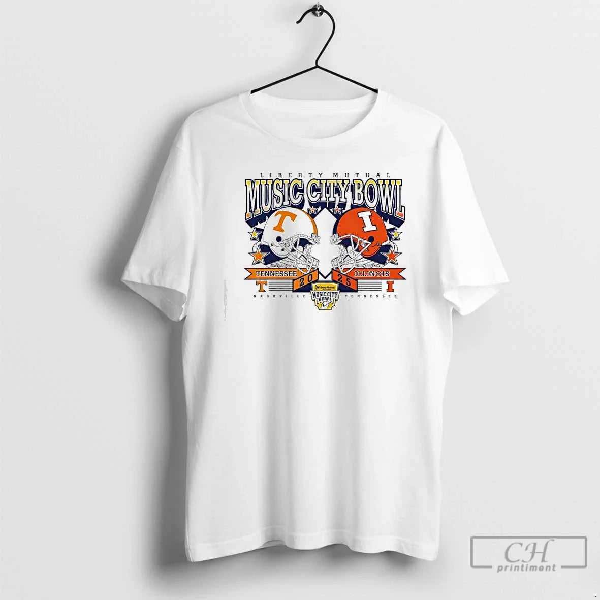 Liberty Mutual Music City Bowl Tennessee Volunteers Vs Illinois Fighting Illini 2025 Helmets T-Shirts, Hoodie, Sweatshirt - T-Shirt, Sweatshirt, Hoodie