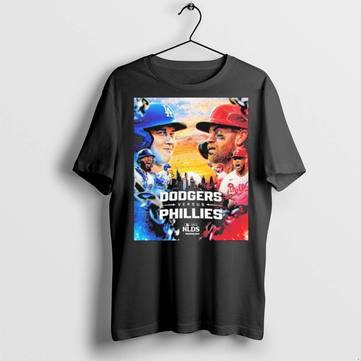 Premium Los Angeles Dodgers Vs Philadelphia Phillies 2025 Mlb Nlds T Shirts Unisex T-shirt, Sweatshirt, Hoodie, Long Sleeve Tee - T-Shirt, Sweatshirt, Hoodie