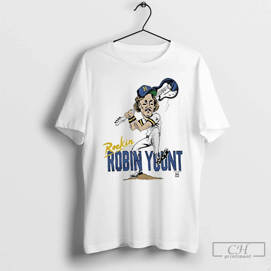 Milwaukee Brewers Rockin Robin Yount Player Caricature T-Shirts, Hoodie, Sweatshirt - T-Shirt, Sweatshirt, Hoodie