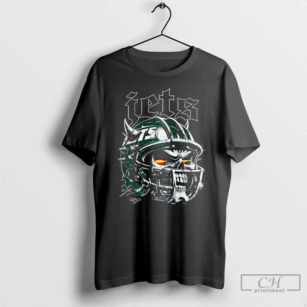 Premium New York Jets Football Skull Helmet Halloween T Shirts Unisex T-shirt, Sweatshirt, Hoodie, Long Sleeve Tee - T-Shirt, Sweatshirt, Hoodie