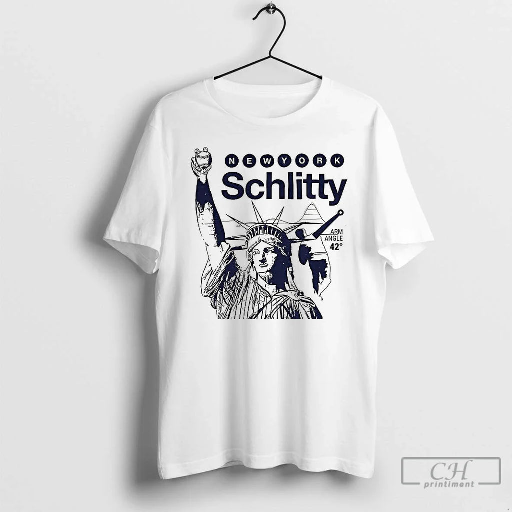 Premium New York Schlitty Statue Of Liberty Arm Angle 42 Statue T Shirts Unisex T-shirt, Sweatshirt, Hoodie, Long Sleeve Tee - T-Shirt, Sweatshirt, Hoodie
