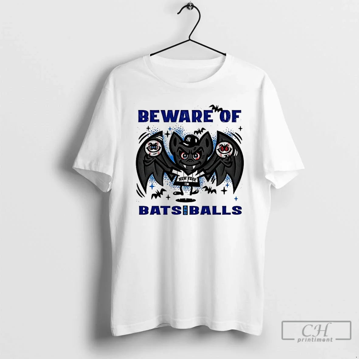 Premium New York Yankees Baseball Beware Of Bats And Balls Halloween T Shirts Unisex T-shirt, Sweatshirt, Hoodie, Long Sleeve Tee - T-Shirt, Sweatshirt, Hoodie
