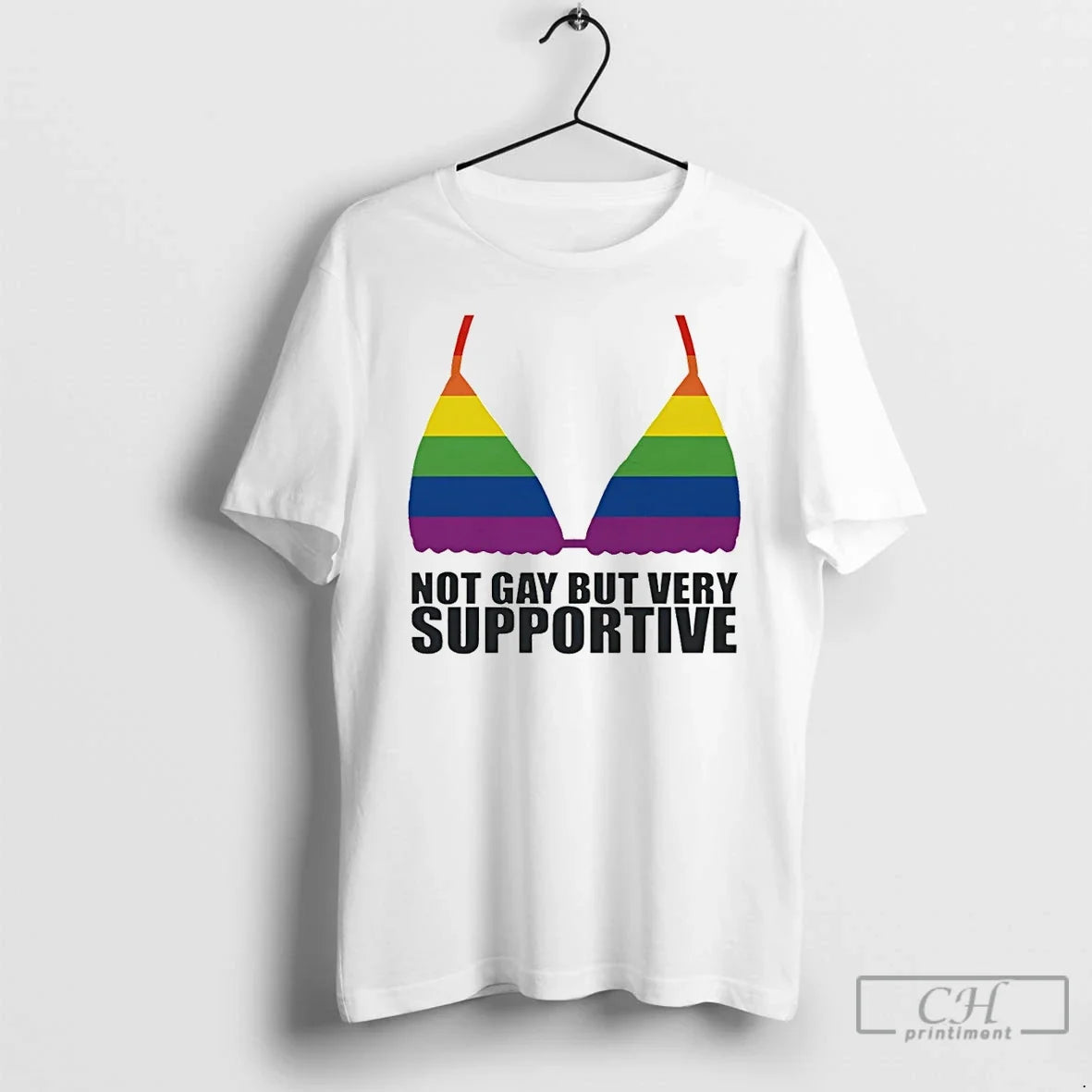 Premium Not Gay But Very Supportive Lgbtq Pride Month 2026 Unisex T-shirt, Sweatshirt, Hoodie, Long Sleeve Tee - T-Shirt, Sweatshirt, Hoodie