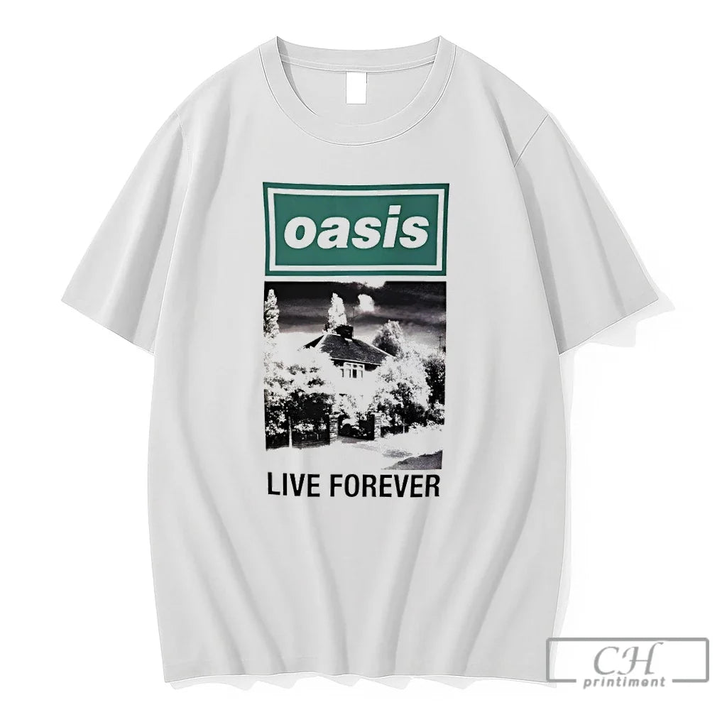 Premium Oasis Live Forever John Lennon House Unisex T-shirt, Sweatshirt, Hoodie, Long Sleeve Tee - T-Shirt, Sweatshirt, Hoodie