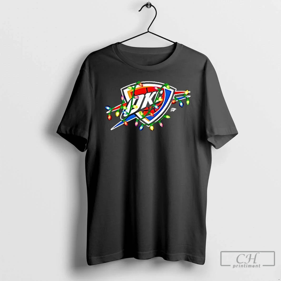 Oklahoma City Thunder Logo Lights Merry T-Shirts, Hoodie, Sweatshirt - T-Shirt, Sweatshirt, Hoodie