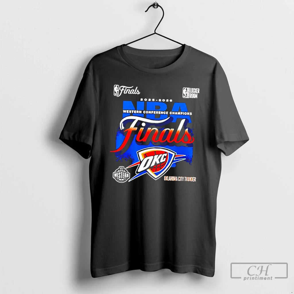 Premium Oklahoma City Thunder Nba Western Conference Champions 2026 Finals Tee Unisex T-shirt, Sweatshirt, Hoodie, Long Sleeve Tee - T-Shirt, Sweatshirt, Hoodie