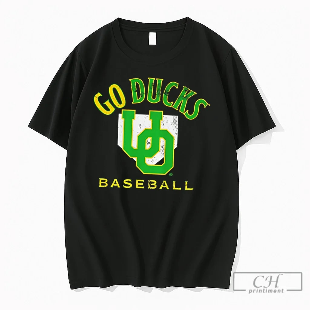 Premium Oregon Baseball Go Ducks Home Plate Tee Unisex T-shirt, Sweatshirt, Hoodie, Long Sleeve Tee - T-Shirt, Sweatshirt, Hoodie