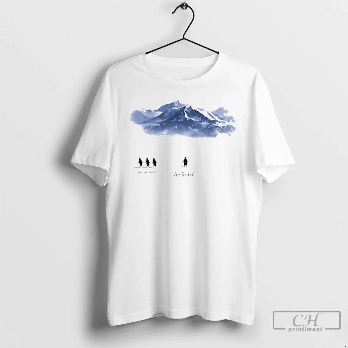 Penguin They Survived He Lived Mountain T-Shirts, Hoodie, Sweatshirt - T-Shirt, Sweatshirt, Hoodie