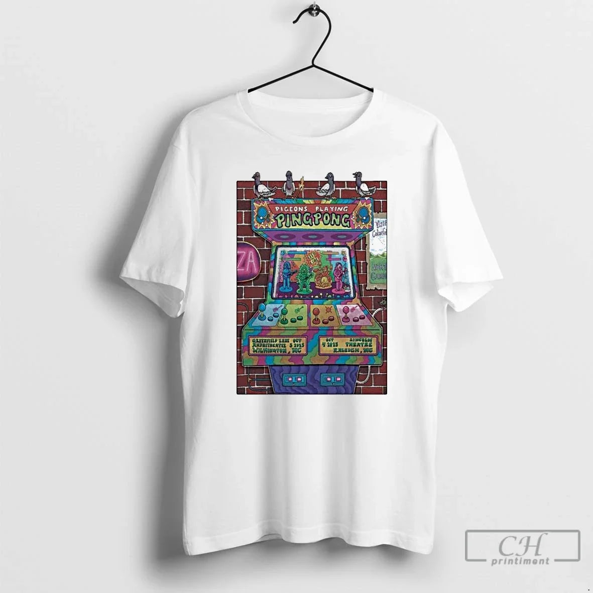 Premium Pigeons Playing Ping Pong Greenfield Lake Amphitheater Wilmington Nc October 3 2025 T Shirts - T-Shirt, Sweatshirt, Hoodie