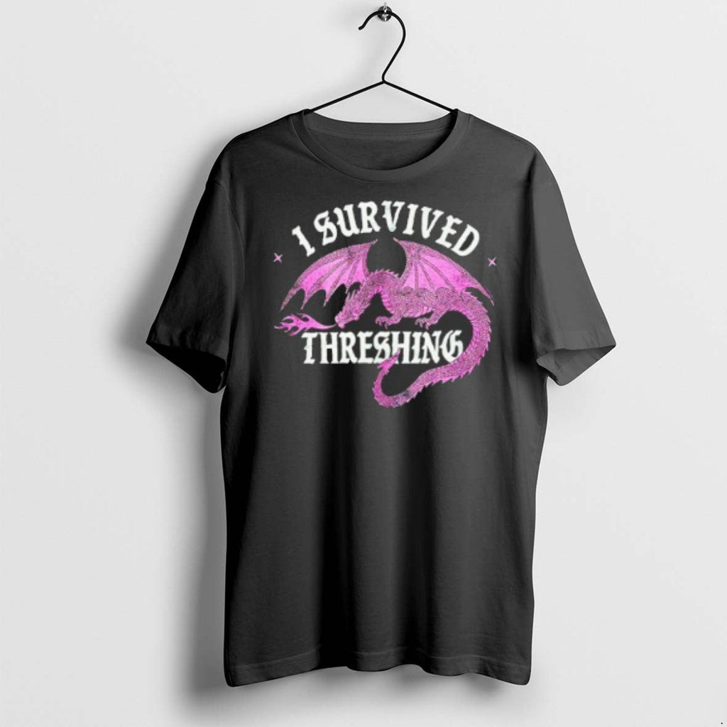 Premium Pink Dragon I Survived Threshing T Shirts Unisex T-shirt, Sweatshirt, Hoodie, Long Sleeve Tee - T-Shirt, Sweatshirt, Hoodie