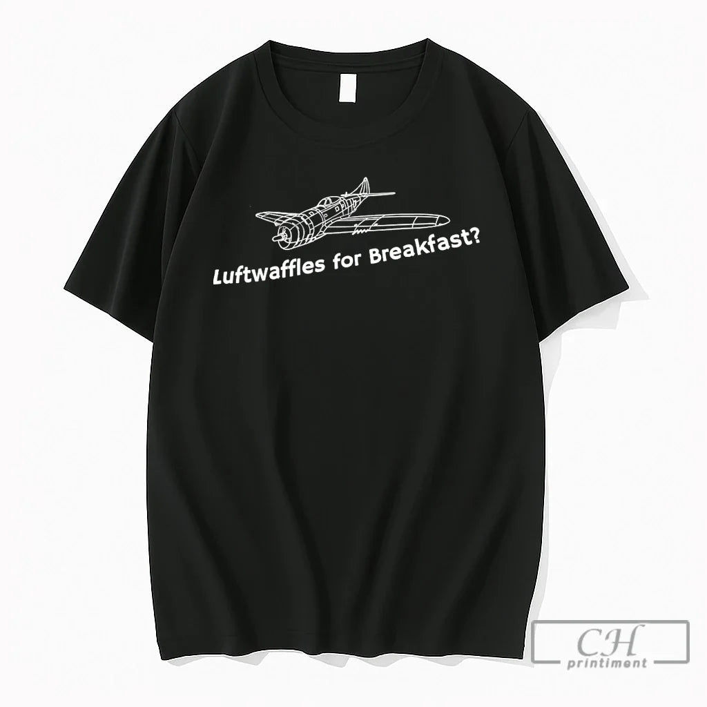 Premium Plane Luftwaffles For Breakfast 2026 Unisex T-shirt, Sweatshirt, Hoodie, Long Sleeve Tee - T-Shirt, Sweatshirt, Hoodie