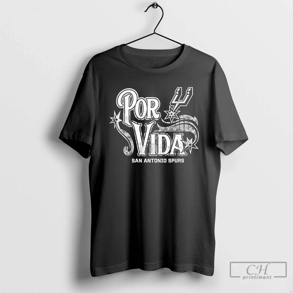 Premium Por Vida San Antonio Spurs Basketball Go Spurs Go Playoffs 2026 T Shirts Sweater Unisex T-shirt, Sweatshirt, Hoodie, Long Sleeve Tee - T-Shirt, Sweatshirt, Hoodie