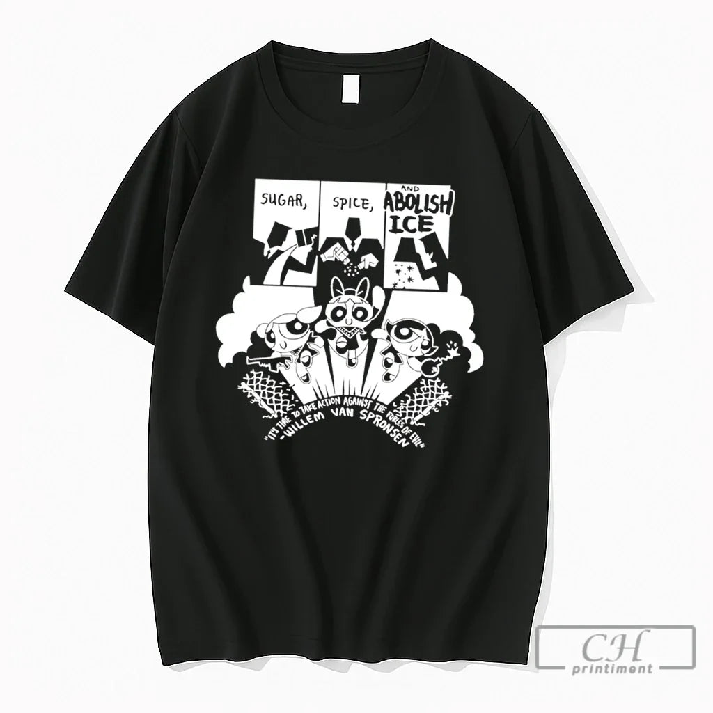 Premium Powerpuff Girls Sugar Spice And Abolish Ice Anime Tee Unisex T-shirt, Sweatshirt, Hoodie, Long Sleeve Tee - T-Shirt, Sweatshirt, Hoodie