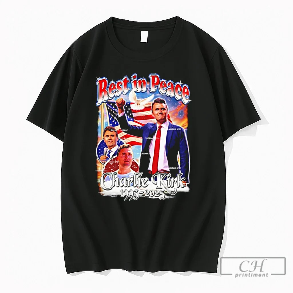 Premium Rip Charlie Kirk Rest In Peace Memorial 1993 2025 Unisex T-shirt, Sweatshirt, Hoodie, Long Sleeve Tee - T-Shirt, Sweatshirt, Hoodie