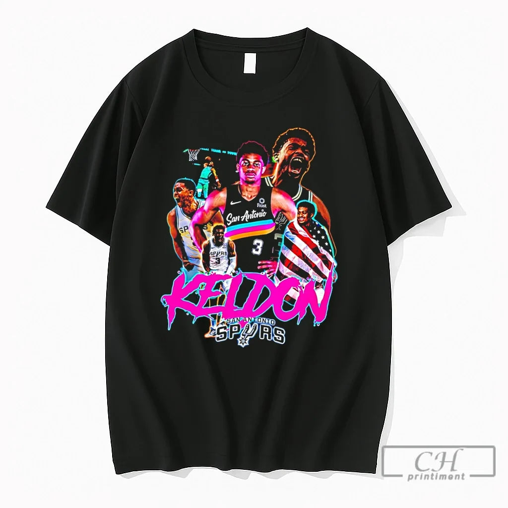 Premium San Antonio Spurs Keldon Johnson Player Collage Tee Unisex T-shirt, Sweatshirt, Hoodie, Long Sleeve Tee - T-Shirt, Sweatshirt, Hoodie