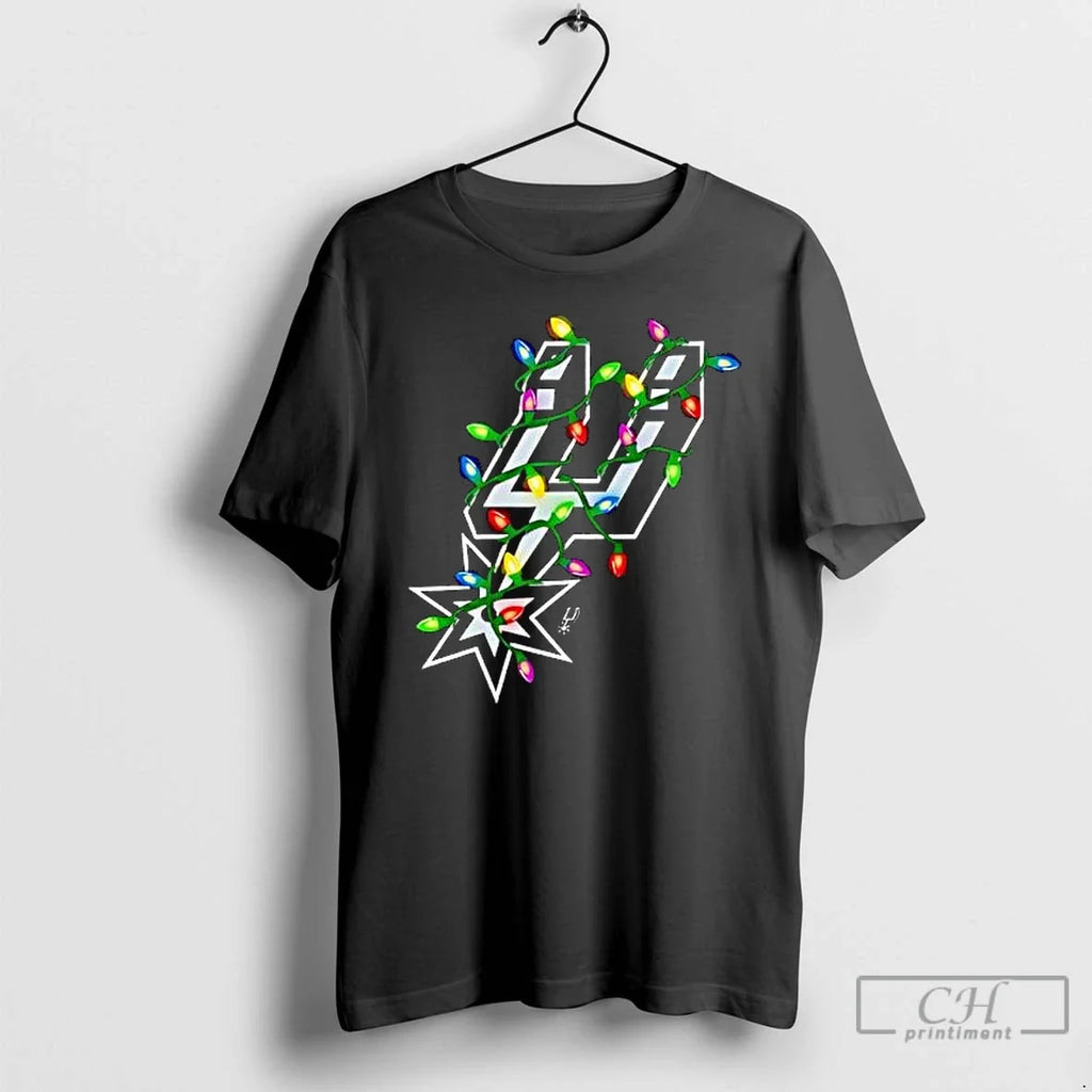 San Antonio Spurs Logo Lights Merry T-Shirts, Hoodie, Sweatshirt - T-Shirt, Sweatshirt, Hoodie