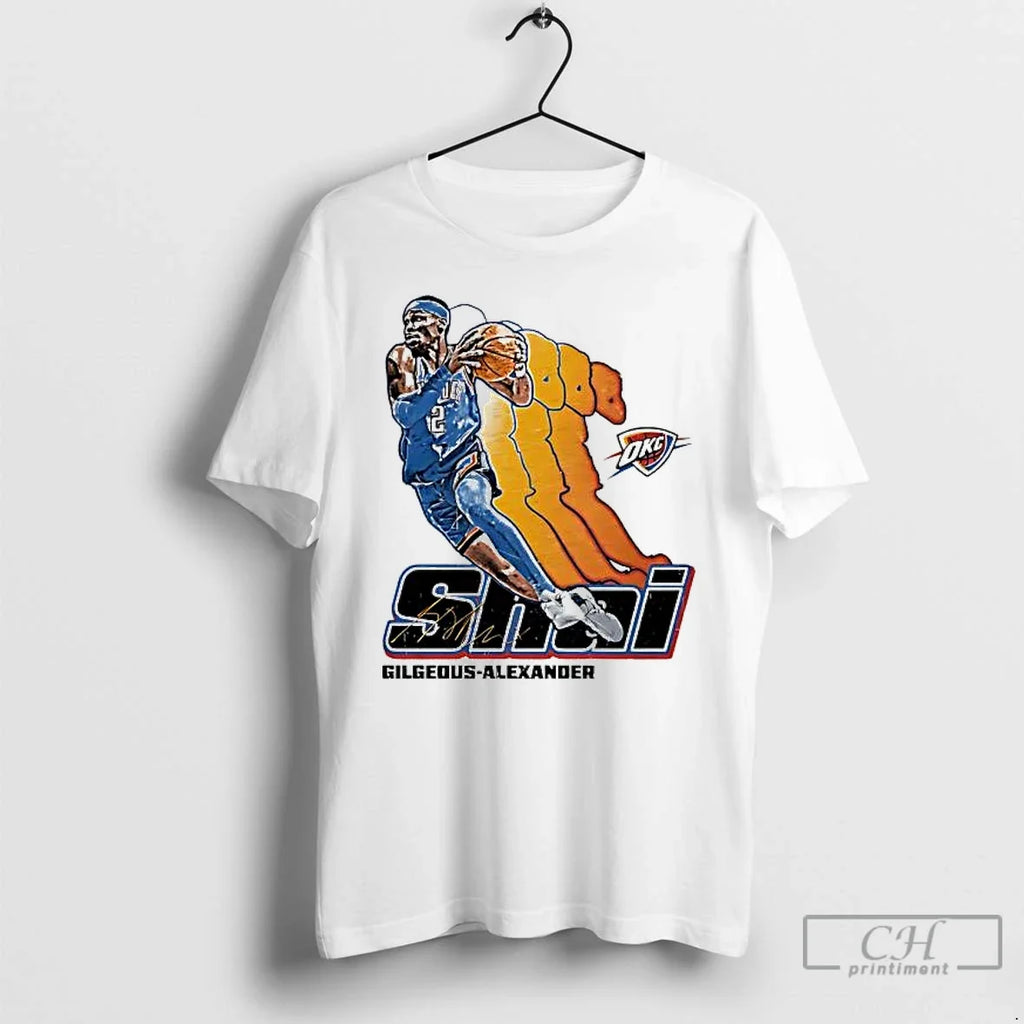 Shai Gilgeous Alexander Oklahoma City Thunder Signature 2 Retro T-Shirts, Hoodie, Sweatshirt - T-Shirt, Sweatshirt, Hoodie