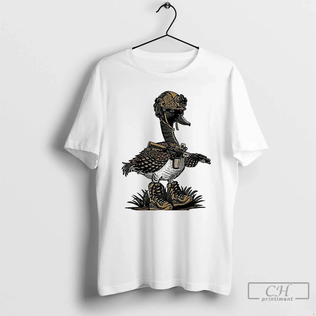 Premium Silly Goose With Gun T Shirts Unisex T-shirt, Sweatshirt, Hoodie, Long Sleeve Tee - T-Shirt, Sweatshirt, Hoodie