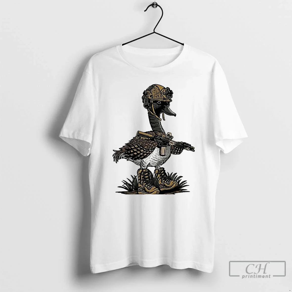 Premium Silly Goose With Gun T Shirts Unisex T-shirt, Sweatshirt, Hoodie, Long Sleeve Tee - T-Shirt, Sweatshirt, Hoodie