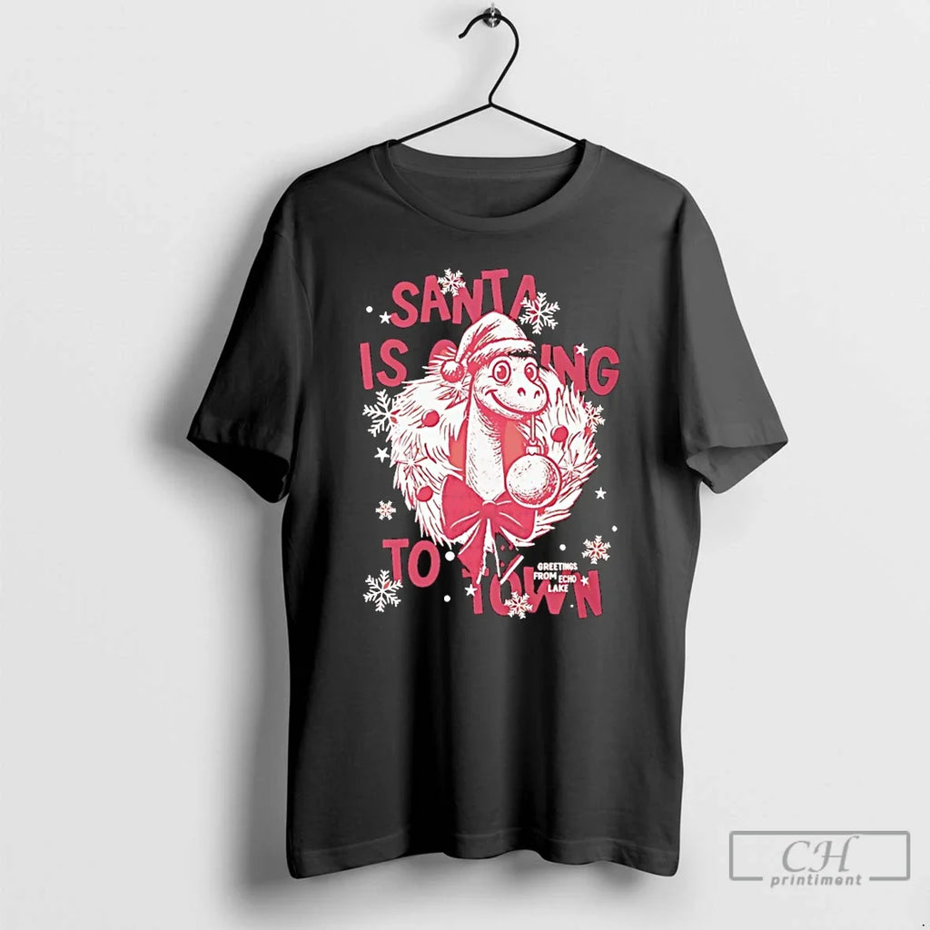 Snake Santa Is Coming Town 2025 Greetings Echo Lake T-Shirts, Hoodie, Sweatshirt - T-Shirt, Sweatshirt, Hoodie