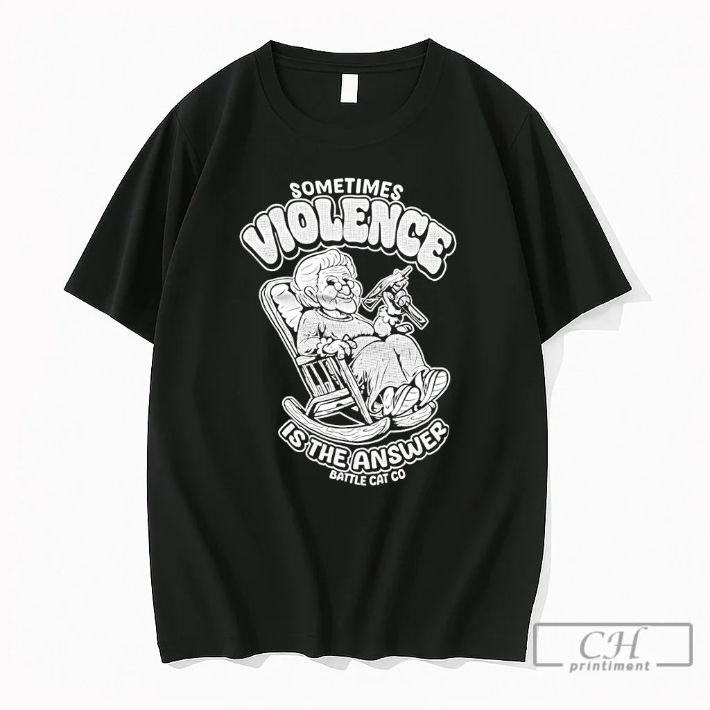 Premium Sometimes Violence Is The Answer Battle Cat Co Unisex T-shirt, Sweatshirt, Hoodie, Long Sleeve Tee - T-Shirt, Sweatshirt, Hoodie