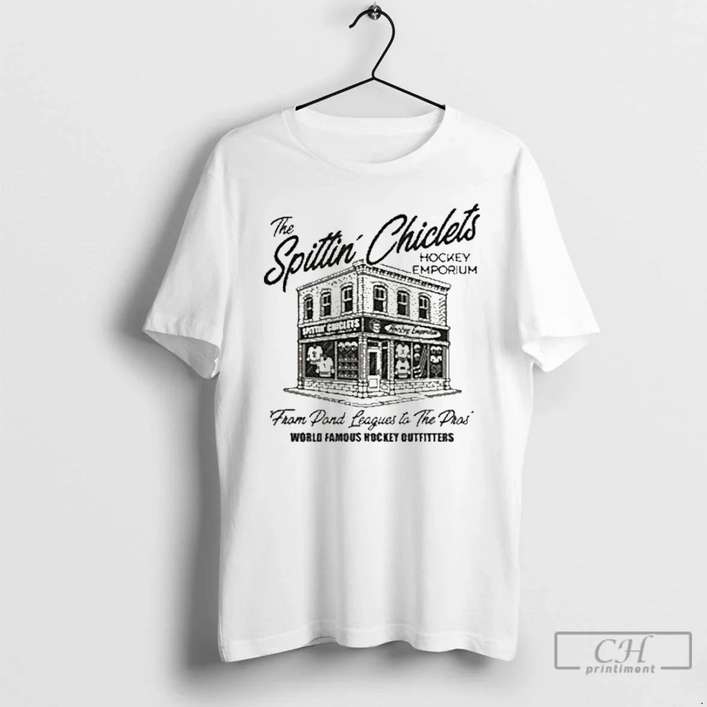 Premium Spittin Chiclets Hockey Emporium T Shirts Unisex T-shirt, Sweatshirt, Hoodie, Long Sleeve Tee - T-Shirt, Sweatshirt, Hoodie