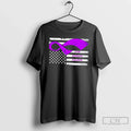Premium Stop Domestic Violence Purple Ribbon America Flag Tee Unisex T-shirt, Sweatshirt, Hoodie, Long Sleeve Tee - T-Shirt, Sweatshirt, Hoodie