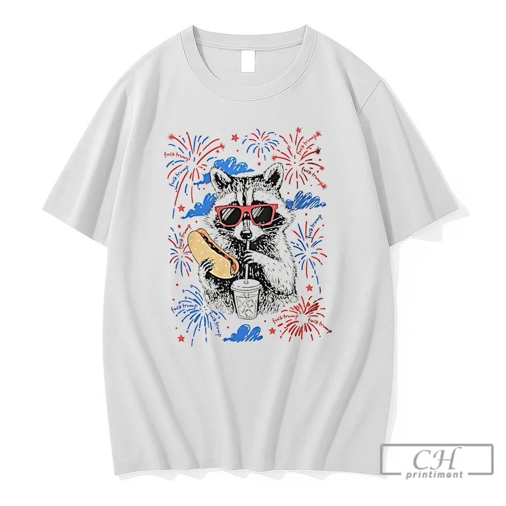 Premium Subtle F Trump Raccoon Fourth Of July Anti Trump Unisex T-shirt, Sweatshirt, Hoodie, Long Sleeve Tee - T-Shirt, Sweatshirt, Hoodie