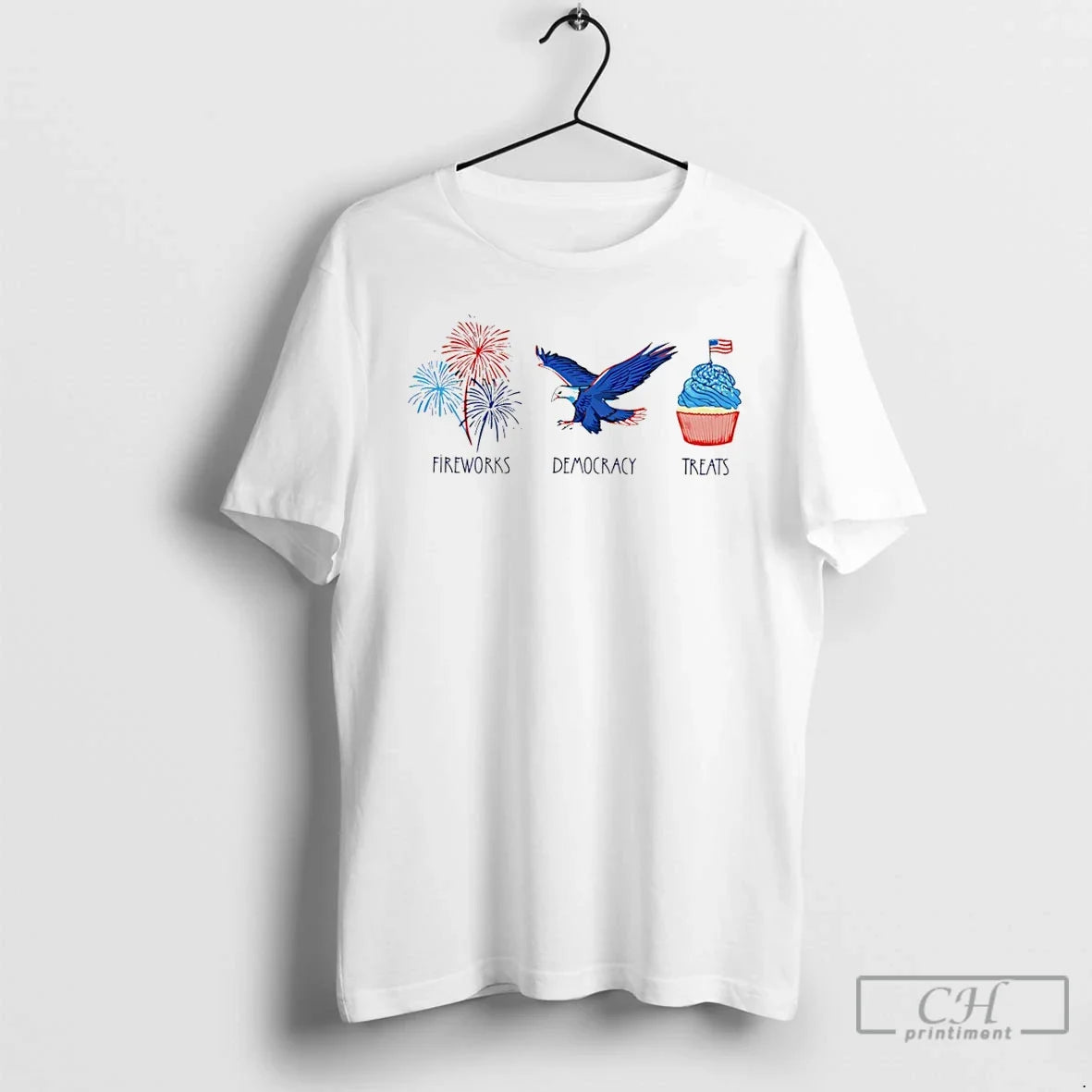 Premium Subtle Fdt Anti Trump 4th Of July Fireworks Democracy Treats Unisex T-shirt, Sweatshirt, Hoodie, Long Sleeve Tee - T-Shirt, Sweatshirt, Hoodie