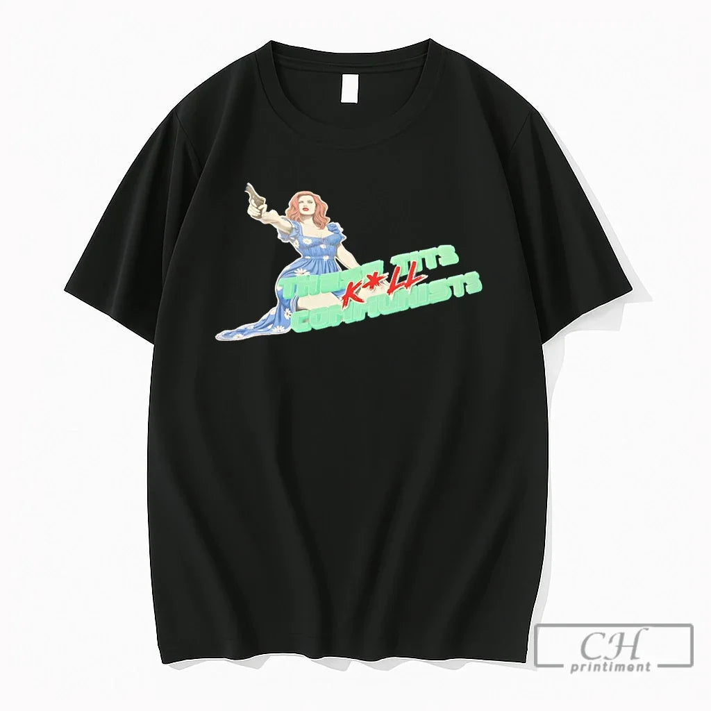 Premium Tamara Counter Strike These Tits Communists Unisex T-shirt, Sweatshirt, Hoodie, Long Sleeve Tee - T-Shirt, Sweatshirt, Hoodie