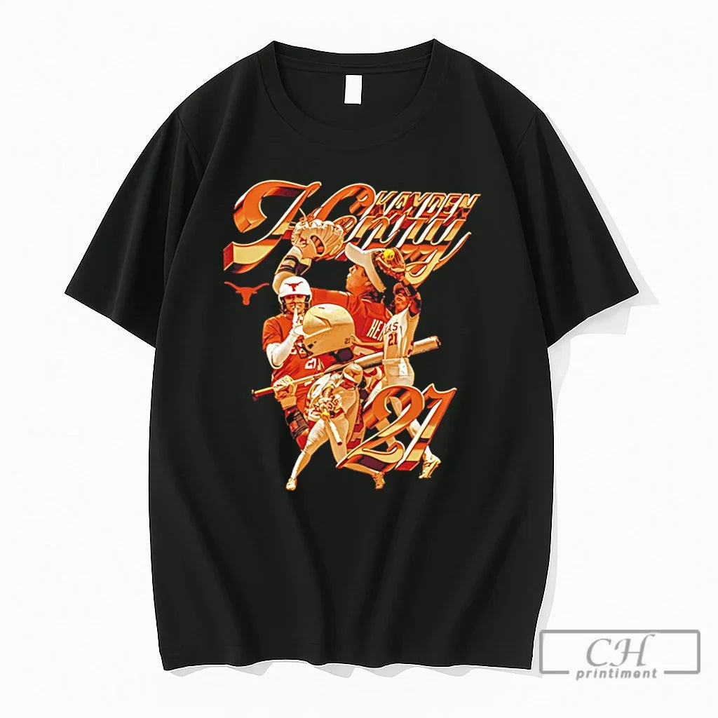 Premium Texas Longhorns Ncaa Softball Kayden Henry Player Collage Tee Unisex T-shirt, Sweatshirt, Hoodie, Long Sleeve Tee - T-Shirt, Sweatshirt, Hoodie