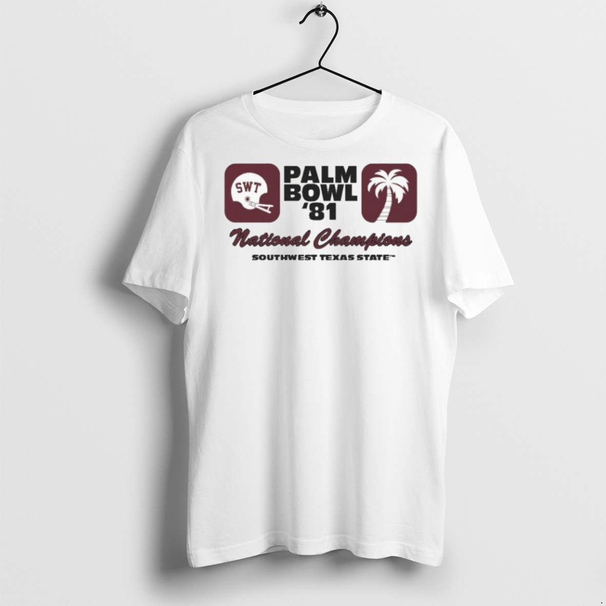Premium Texas State Palm Bowl 1981 National Championship T Shirts Unisex T-shirt, Sweatshirt, Hoodie, Long Sleeve Tee - T-Shirt, Sweatshirt, Hoodie