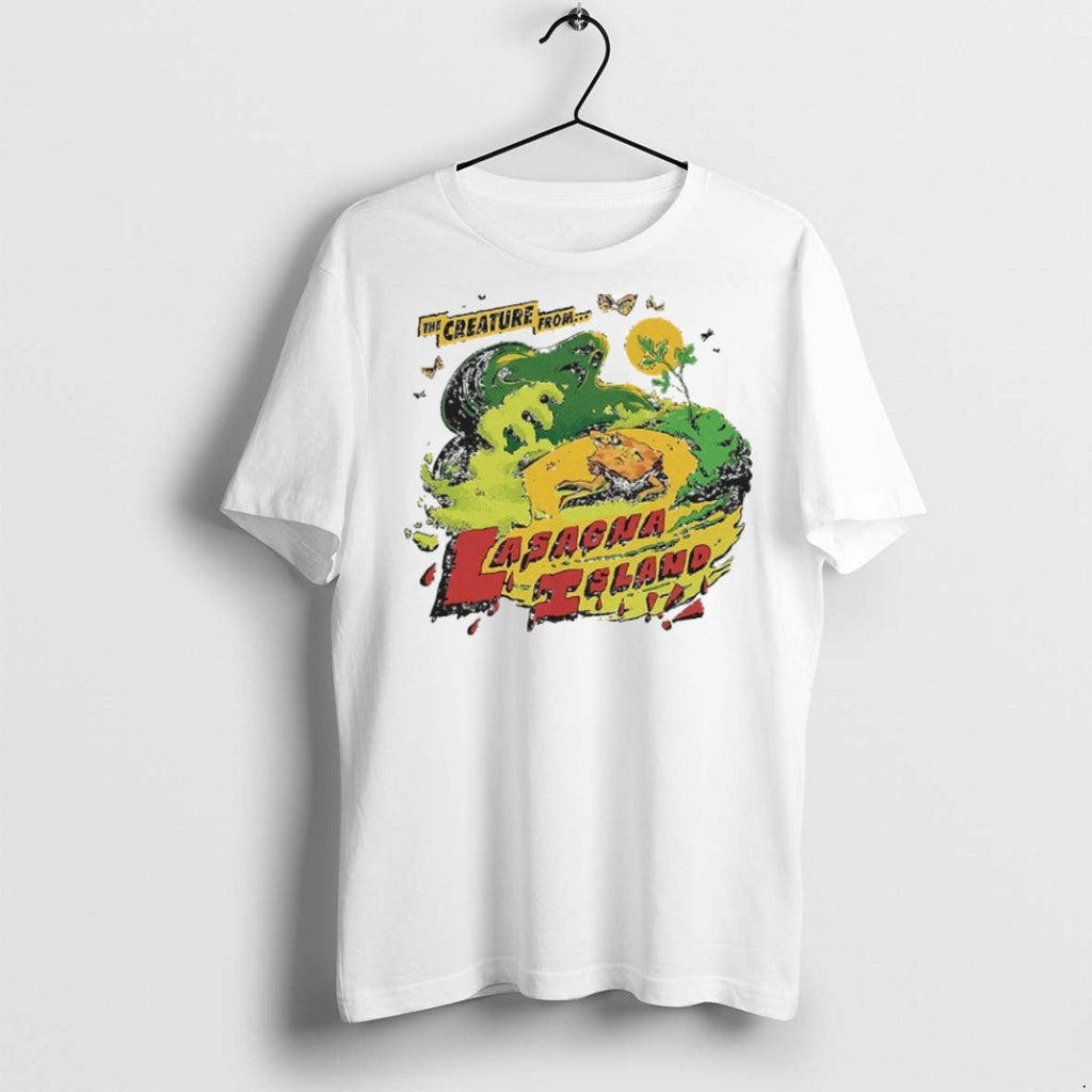 Premium The Creature From Lasagna Island Of The Month Oct 2025 T Shirts Unisex T-shirt, Sweatshirt, Hoodie, Long Sleeve Tee - T-Shirt, Sweatshirt, Hoodie