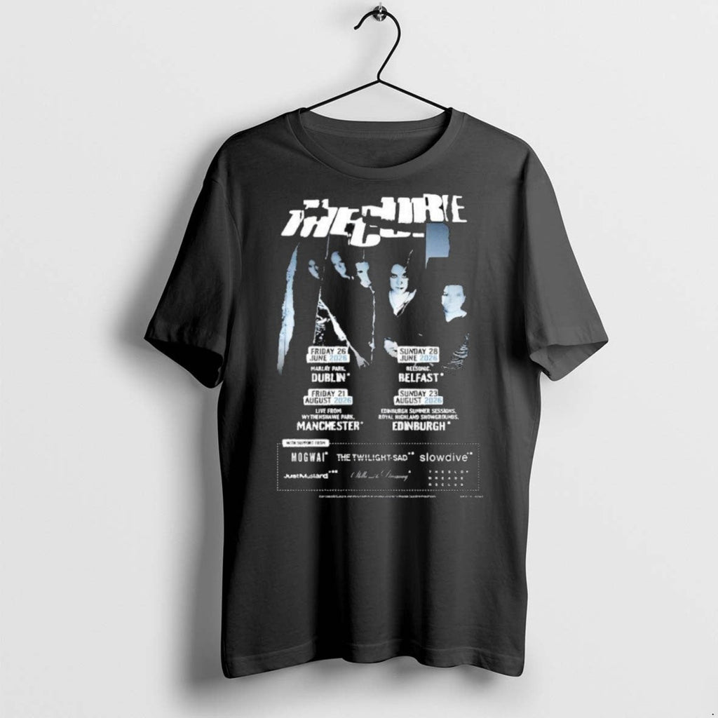 Premium The Cure 2026 Uk And Ireland Summer Shows Tour Dates T Shirts Unisex T-shirt, Sweatshirt, Hoodie, Long Sleeve Tee - T-Shirt, Sweatshirt, Hoodie