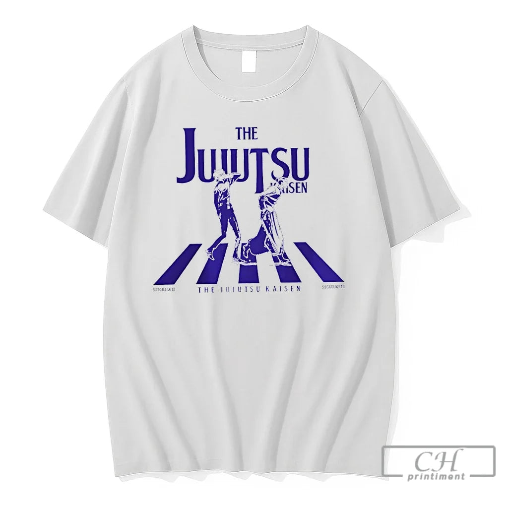 Premium The Jujutsu Kaisen Frienda Satoru Gojo Suguru Abbey Road 2026 Unisex T-shirt, Sweatshirt, Hoodie, Long Sleeve Tee - T-Shirt, Sweatshirt, Hoodie