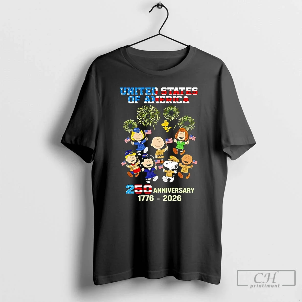 Premium The Peanuts Usa 250th Anniversary 1776 2026 Unisex T-shirt, Sweatshirt, Hoodie, Long Sleeve Tee - T-Shirt, Sweatshirt, Hoodie