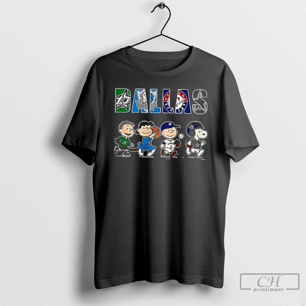 Premium The Peanuts Show Fan Dallas Sports T Shirts Unisex T-shirt, Sweatshirt, Hoodie, Long Sleeve Tee - T-Shirt, Sweatshirt, Hoodie