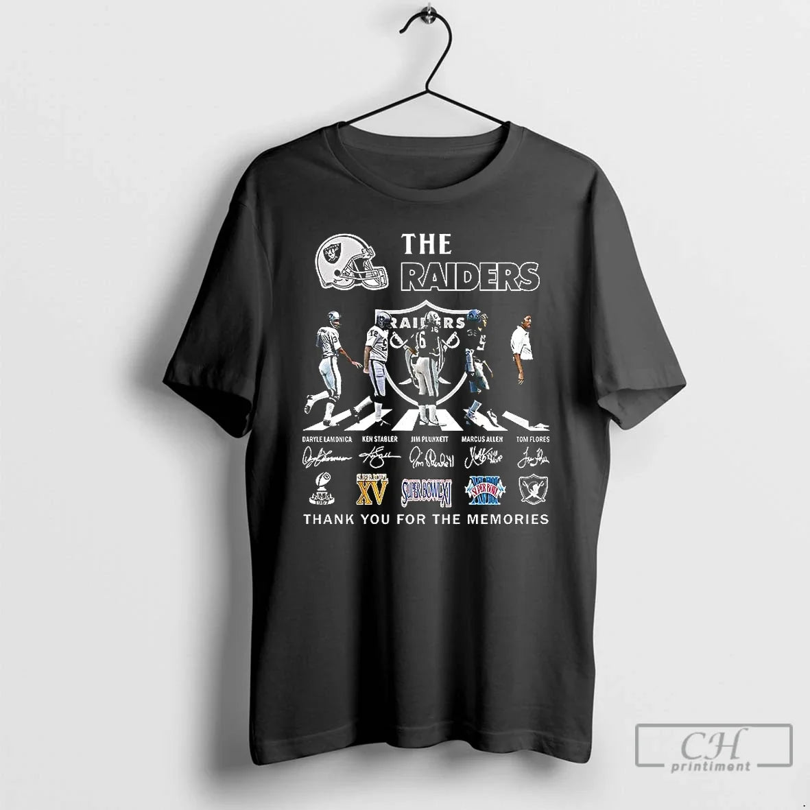 Premium The Raiders Legend Thank You For The Memories Signature T Shirts Unisex T-shirt, Sweatshirt, Hoodie, Long Sleeve Tee - T-Shirt, Sweatshirt, Hoodie