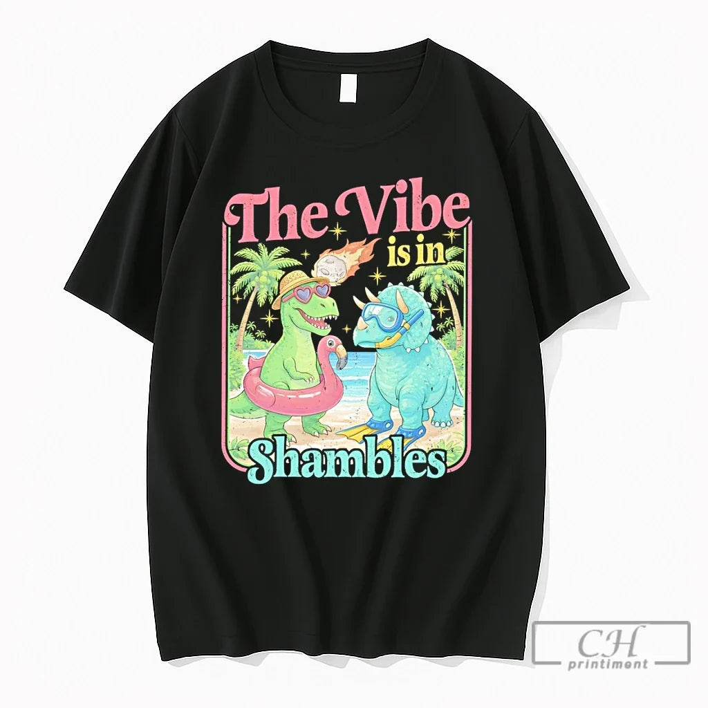Premium The Vibe Is In Shambles Meme Unisex T-shirt, Sweatshirt, Hoodie, Long Sleeve Tee - T-Shirt, Sweatshirt, Hoodie
