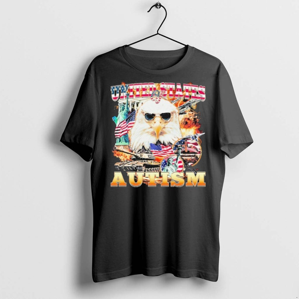 Premium United States Of Autism American Flag Eagle T Shirts Unisex T-shirt, Sweatshirt, Hoodie, Long Sleeve Tee - T-Shirt, Sweatshirt, Hoodie