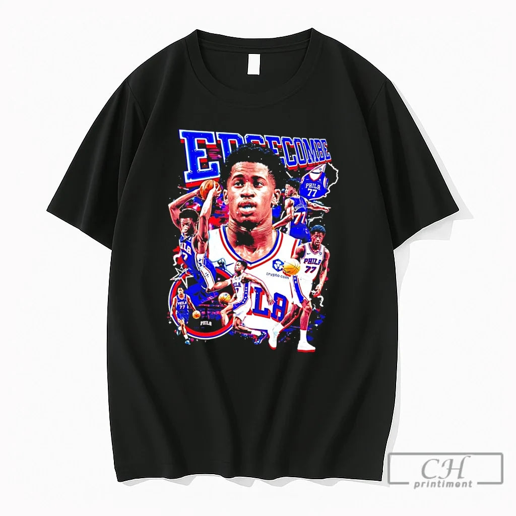 Premium V J Edgecombe Philadelphia Numbner 77 Vintage Tee Unisex T-shirt, Sweatshirt, Hoodie, Long Sleeve Tee - T-Shirt, Sweatshirt, Hoodie