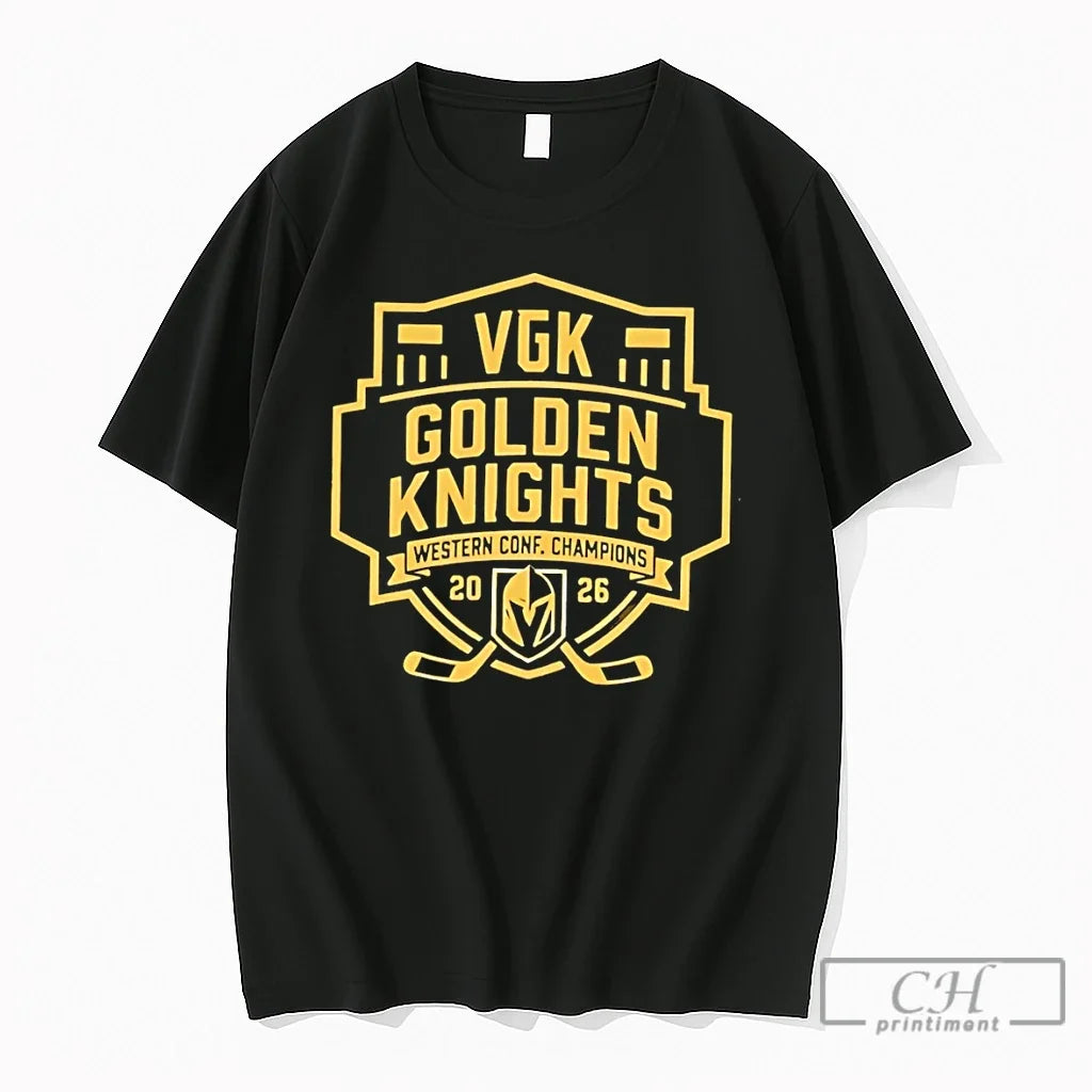 Premium Vgk Vegas Golden Knights Vs Western Conference Champions 2026 Unisex T-shirt, Sweatshirt, Hoodie, Long Sleeve Tee - T-Shirt, Sweatshirt, Hoodie