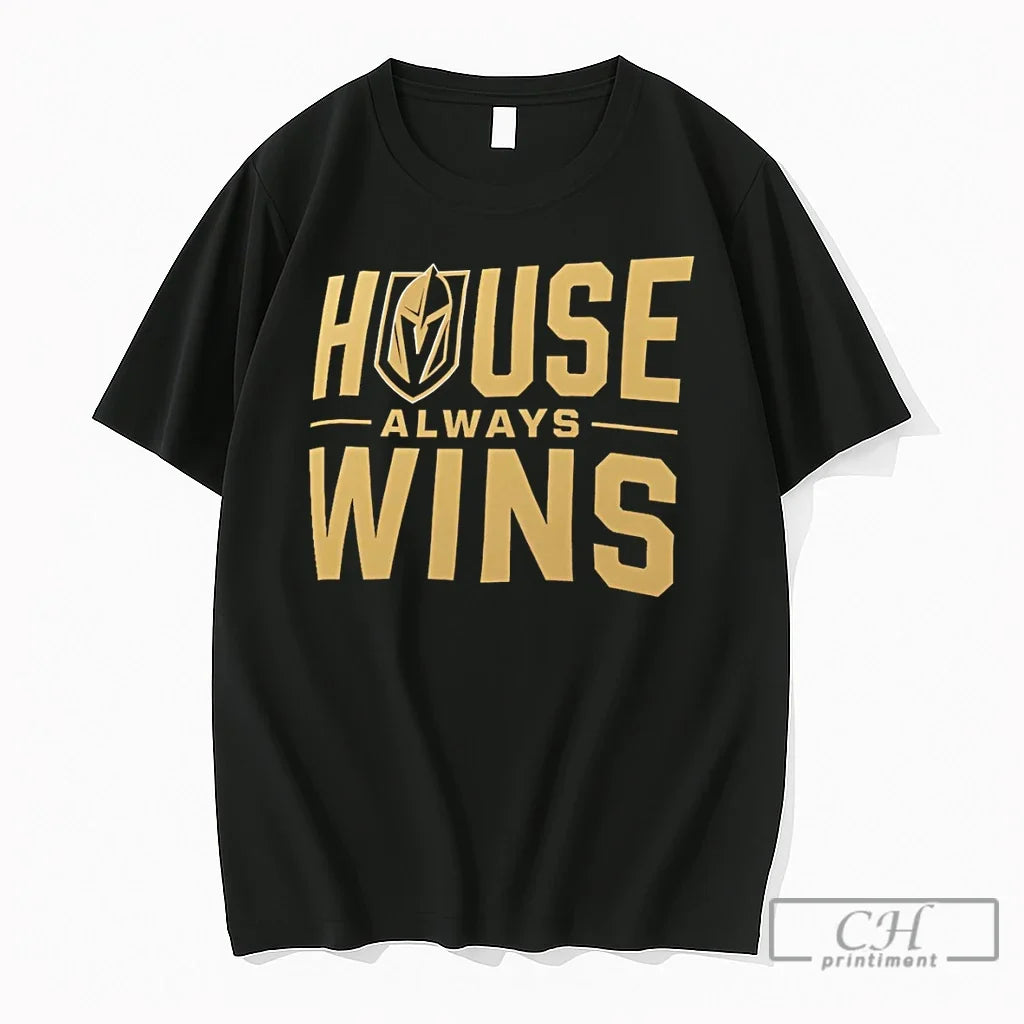 Premium Vegas Golden Knights Hockey House Always Wins Nhl 2026 Unisex T-shirt, Sweatshirt, Hoodie, Long Sleeve Tee - T-Shirt, Sweatshirt, Hoodie