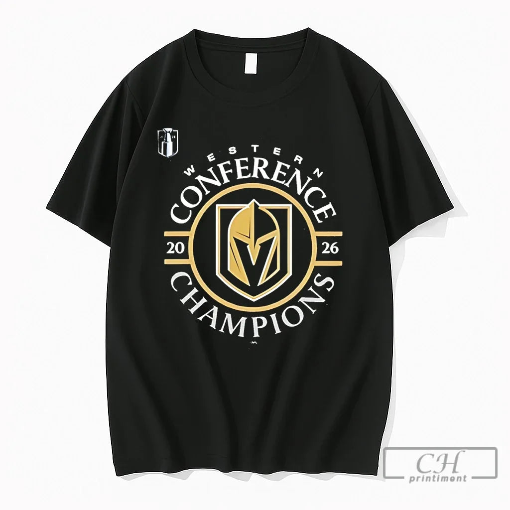 Premium Vegas Golden Knights Western Conference Champions 2026 Unisex T-shirt, Sweatshirt, Hoodie, Long Sleeve Tee - T-Shirt, Sweatshirt, Hoodie