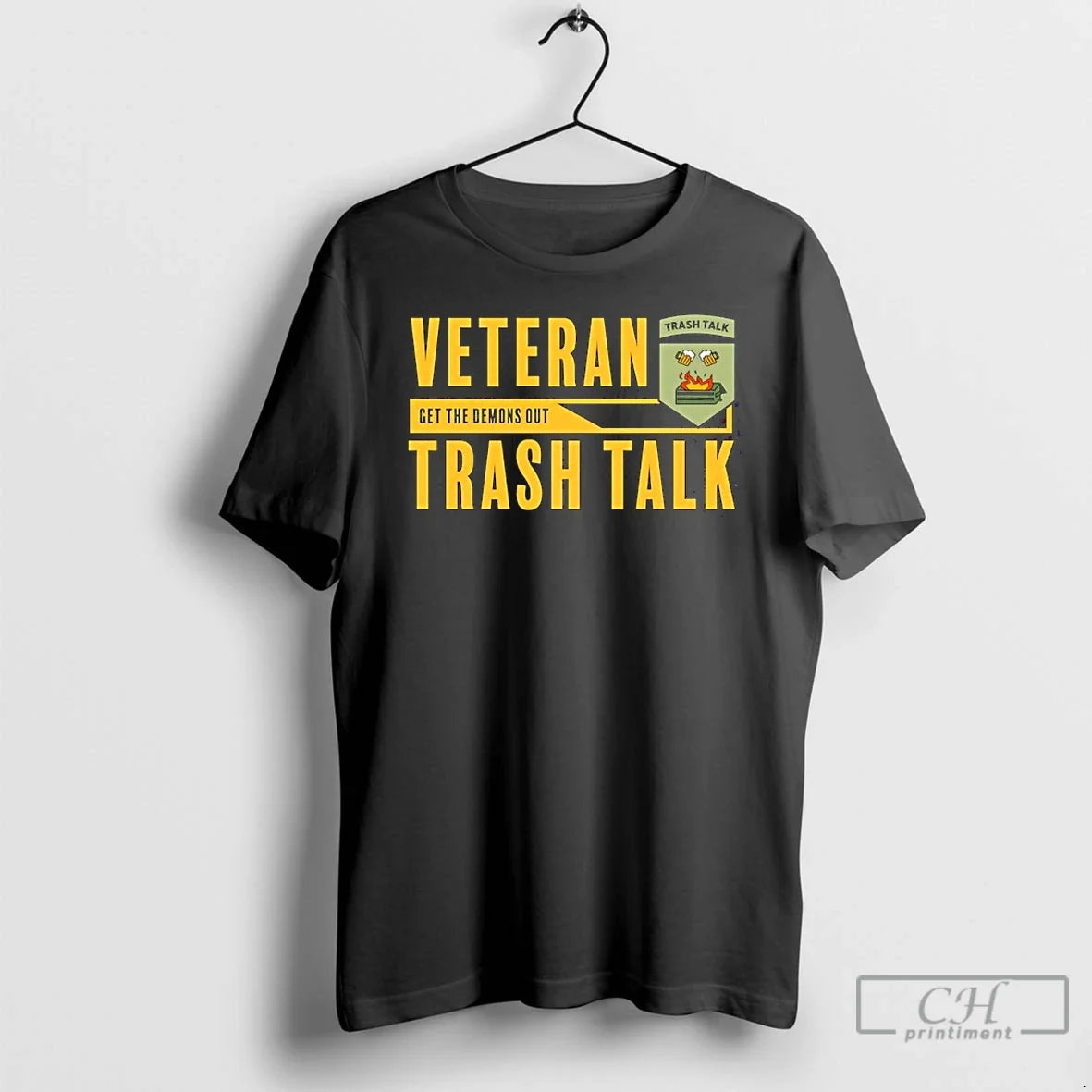 Veteran Get Demons Out Trash Talk T-Shirts, Hoodie, Sweatshirt - T-Shirt, Sweatshirt, Hoodie