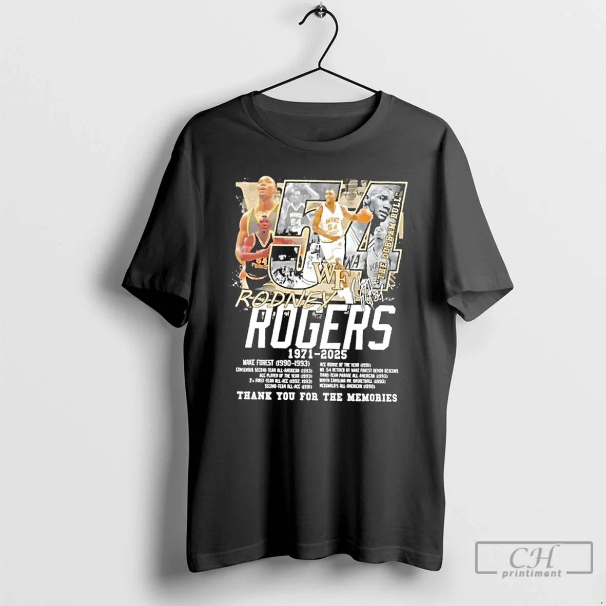 Wake Forest Demon Deacons Rodney Rogers 1971 2025 Thank You Memories Signature T-Shirts, Hoodie, Sweatshirt - T-Shirt, Sweatshirt, Hoodie