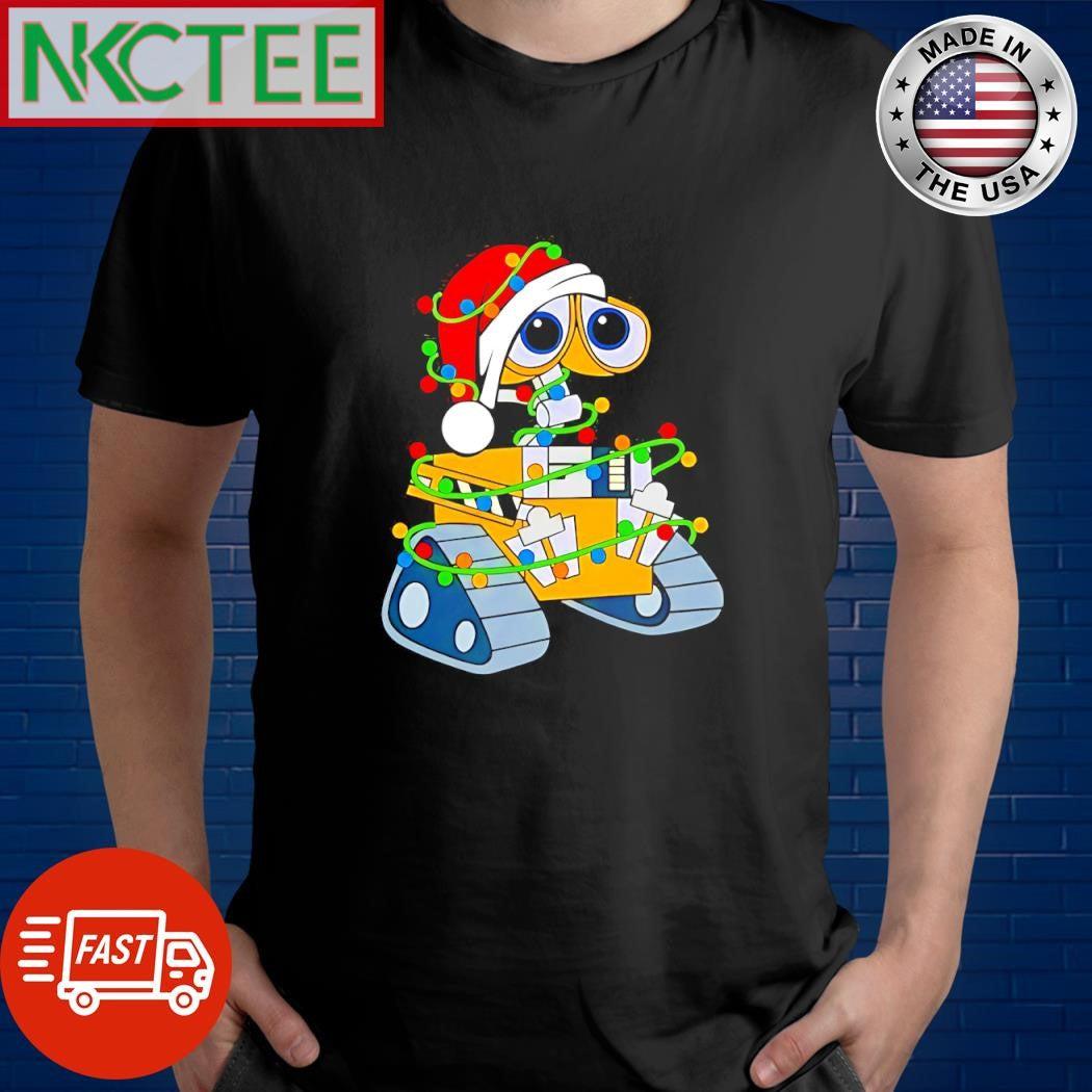 Premium Wall E Robot Christmas Lights shirt Unisex T-shirt, Sweatshirt, Hoodie, Long Sleeve Tee - T-Shirt, Sweatshirt, Hoodie