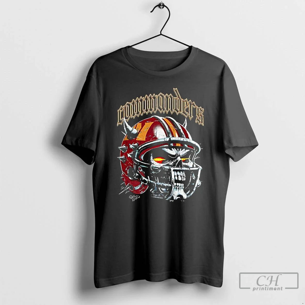 Premium Washington Commanders Football Skull Helmet Halloween T Shirts Unisex T-shirt, Sweatshirt, Hoodie, Long Sleeve Tee - T-Shirt, Sweatshirt, Hoodie