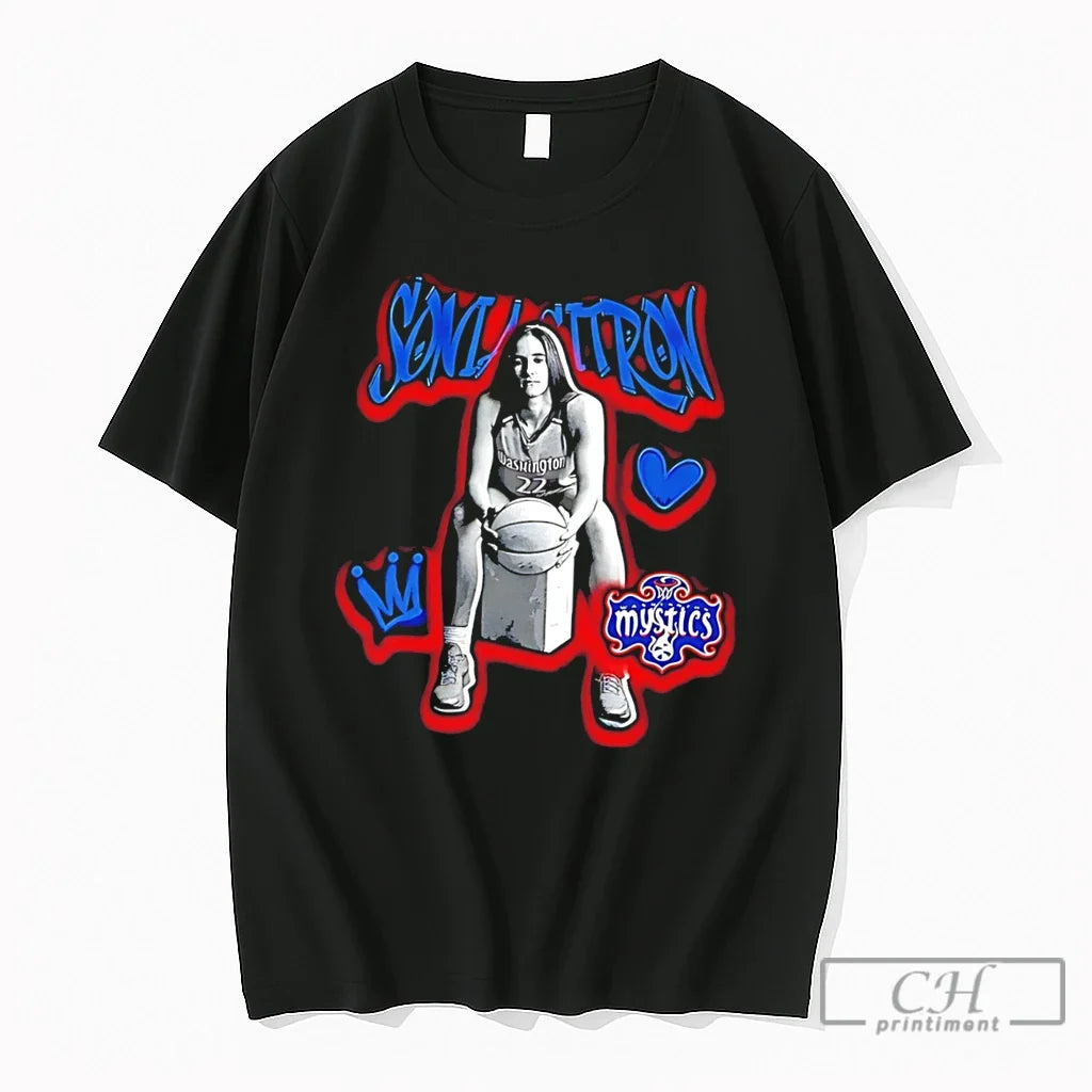 Premium Washington Mystics Caitlin Clark Retro Tee Unisex T-shirt, Sweatshirt, Hoodie, Long Sleeve Tee - T-Shirt, Sweatshirt, Hoodie