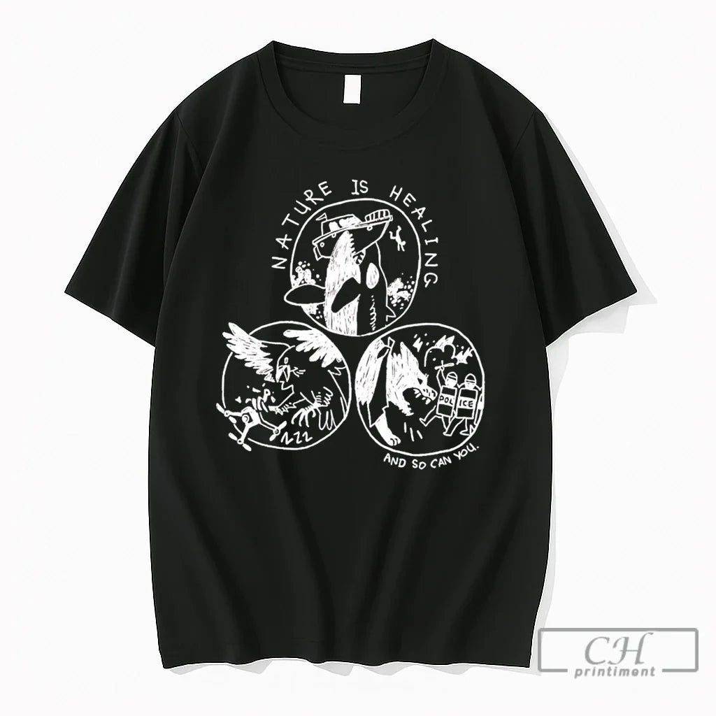 Premium Whale Nature Is Healing And So Can You Tee Unisex T-shirt, Sweatshirt, Hoodie, Long Sleeve Tee - T-Shirt, Sweatshirt, Hoodie